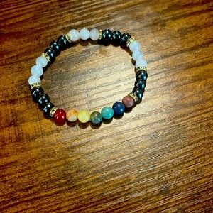 Stone bead elastic bracelet
